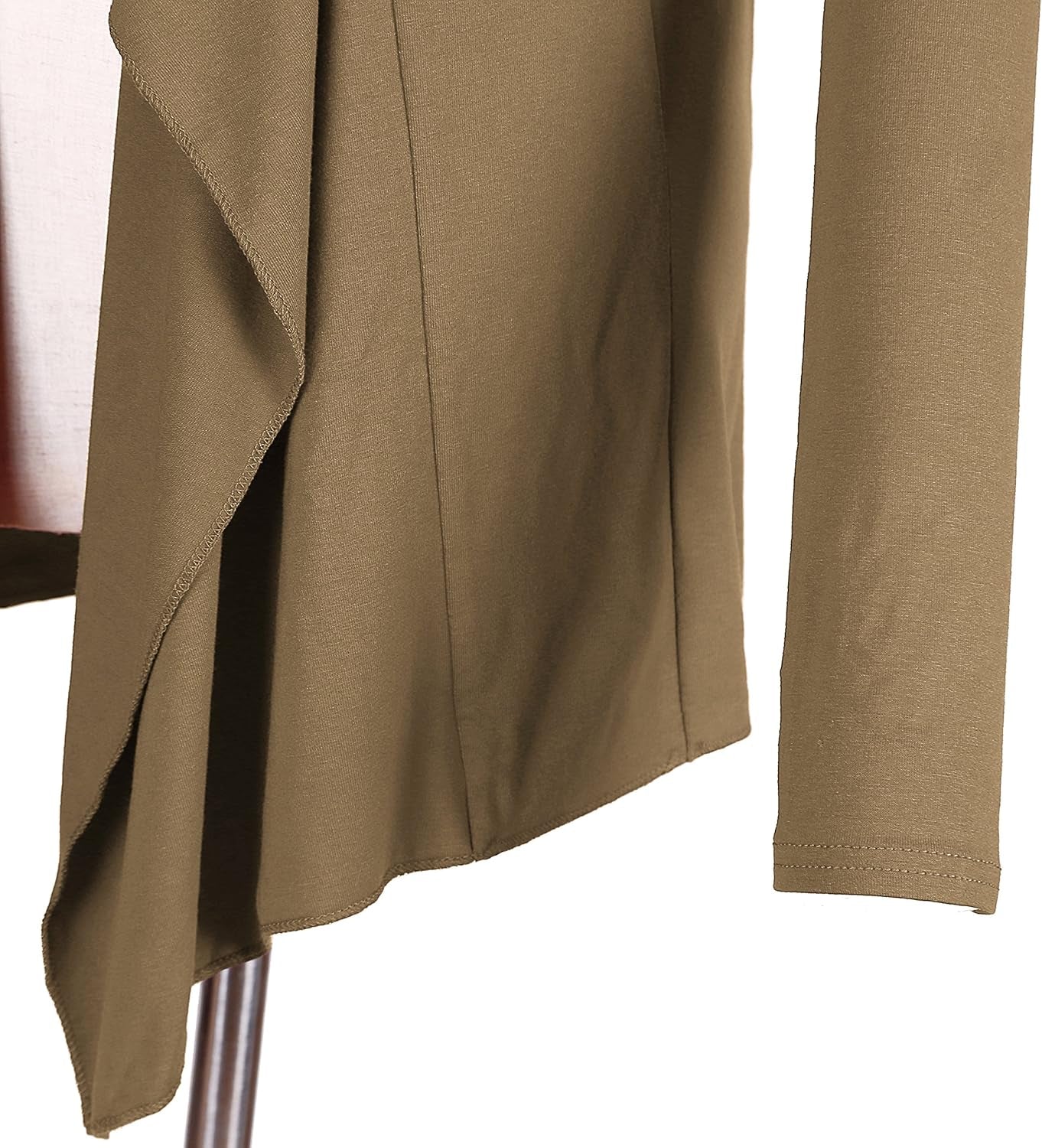 Women's Long Sleeve Drape Front Cardigan with Irregular Hem