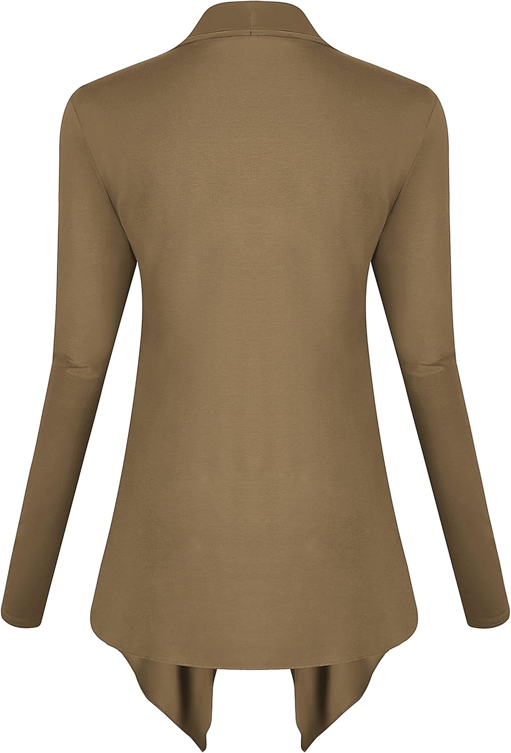 Women's Long Sleeve Drape Front Cardigan with Irregular Hem